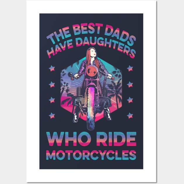 Biker Daughter Gift Ideas Wall Art by BicycleStuff